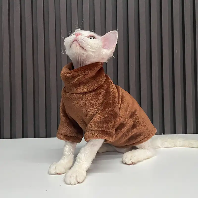  Sphynx Cat Clothes Super Soft Winter Warm Turtleneck