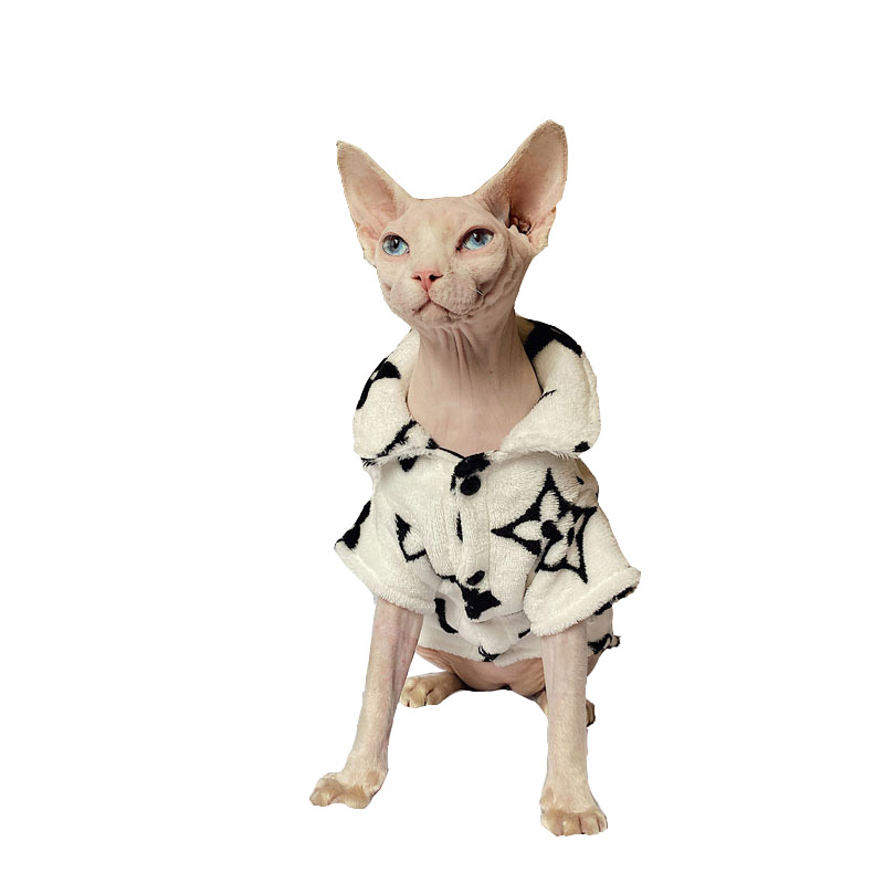 Sphynx Cat Clothes Four Legs | Pink Heart Onesie with Cap for Sphynx