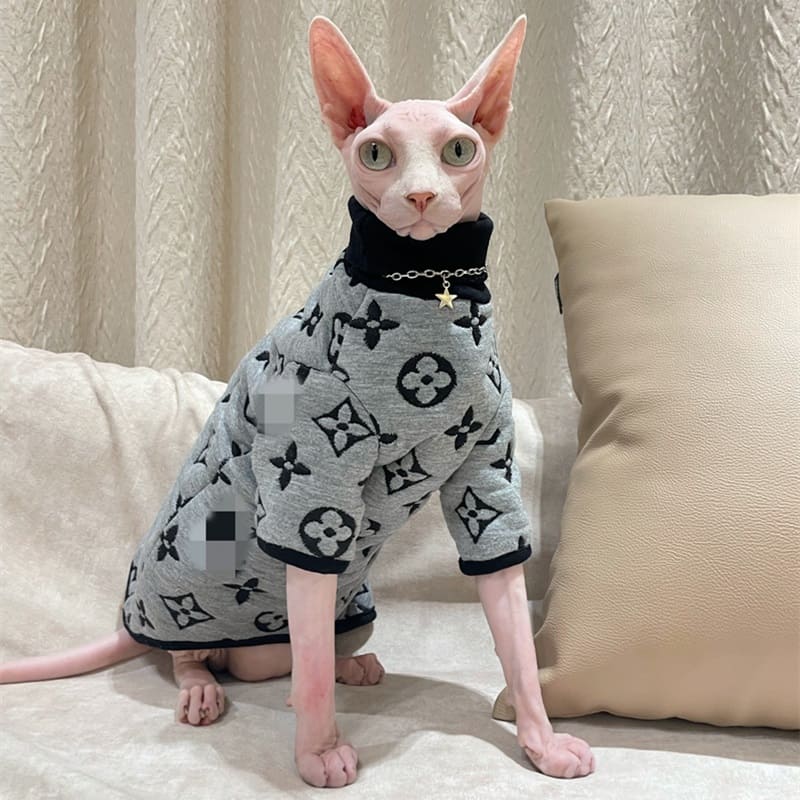 Gucci Cat Clothes  Luxury Gucci Coat for Sphynx Hairless Cat ?