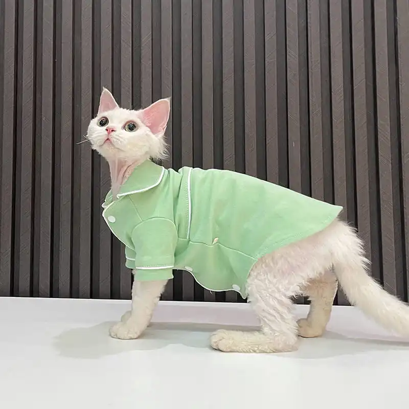 Cute Cat Print 100% Cotton Pajamas FREE Ship USA