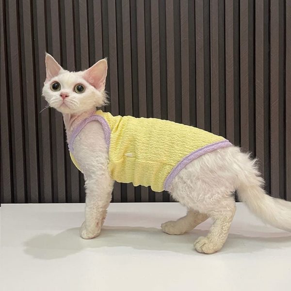 Sphynx Cat Clothes Summer | Macaron Tank Top for Sphynx Hairless Cat