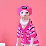 Cute Cat Sweaters for Cats-Pink Set