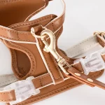 Soft PU Leather Cat Leash Harness Set - Detail