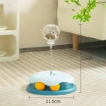 Plastic Cat Ball Track with Interactive Cat Feeder Toys - Blue