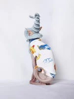 Cotton Underwater World One-arm Shirt for Cats