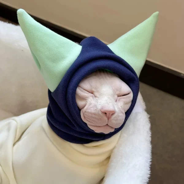 Cotton Material Hat for Hairless Cats