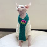 Cute Knit Scarf for Sphynx Cat