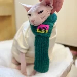 Cute Knit Scarf for Sphynx Cat